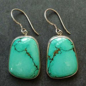Southwest Turquoise and Sterling Silver Dangle Earrings